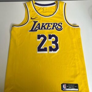 Nike Yellow and Purple Dri-FIT Jersey